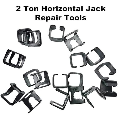 Image of Jack Hoop Claw Clamp Clips, Floor Jack Spare Parts Kit for 2 Ton Hydraulic Car Jacks 9mm & 11mm Black Claw Clips Accessories（4PK）