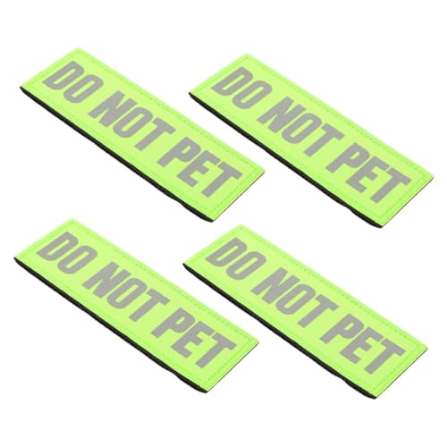 DOITOOL 4 Stück Reflektierende Service hundepatches Nylon Hundegeschirr Aufnäher Sicherheitsgeschirr Ergänzung für Kleine Hunde Do Not Pet Hinweis für Hunde Weste
