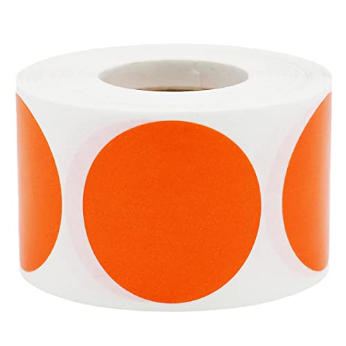 Étiquettes de gestion d'inventaire orange de 3,8 cm pour marquage en lot de 500 pièces