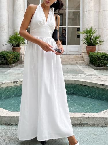 Robe longue dos nu taille basse qui affine la silhouette