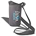 WaterVault Neoprene Bottle Holder, Adjustable Detachable Strap, Shoulder Sling & Hand Carrier - Grey XL