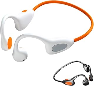 明誠 Bluetooth 6.1 イヤホン 空気伝導 ワイヤレス オープンイヤー型イヤホン 骨伝導の進級版 ながら聴き 耳を塞がない 自動ペアリング マイク付き クリアな通話 16時間連続再生 USB-C充電 IPX5防水 ランニングに最適(ホワイト)