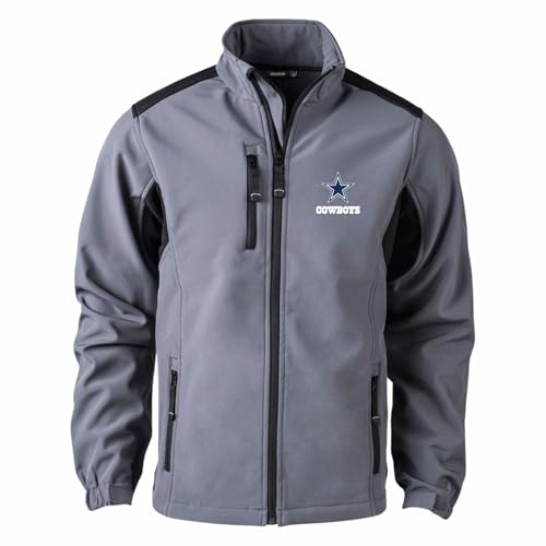 Dunbrooke NFL Dallas Cowboys Men's Softshell Jacket, Large, Graphite