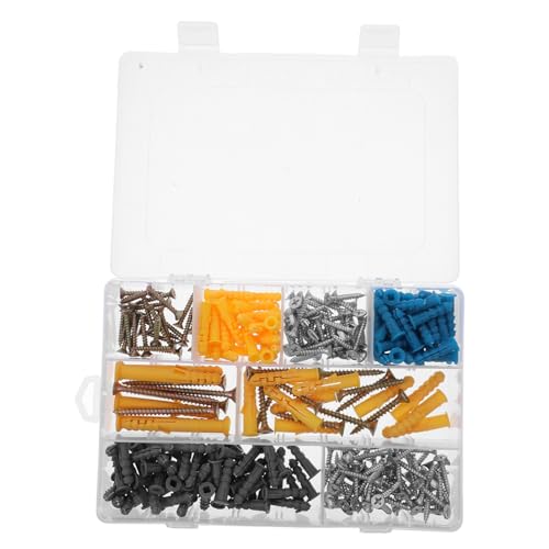 MUCKLILY 270pcs Assorted Screws for Drywall Wall Anchors Set Self-Tapping Screws Easy Installation Heavy Duty for Wall Mounting