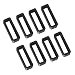 8 Pack 20mm Rubber Replacement Watch Band Strap Loops Silicone Watch Strap Keeper Retainer Holder Loop(Black)