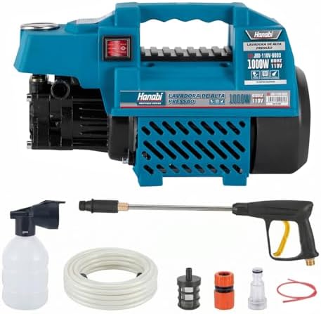 Hanabi Lavadora De Alta Pressão 220V 1000W 60Bar (870PSI) 380 L/H...