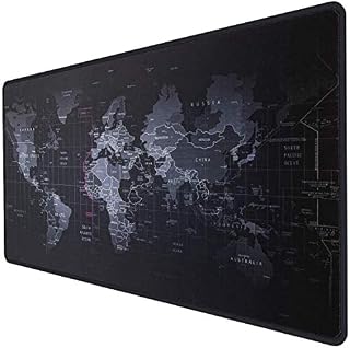 EFISH Large Gaming Mouse Map Pad 800×300×2MM (31.50X11.81X0.08 inch),with Non-Slip Base,Waterproof and Foldable Pad,Desktop Pad Suitable for Gamers,Suitable for Desktop,Office and Home,Black