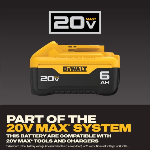 Image of DEWALT 20V MAX Battery, Premium 6.0Ah Double Pack (DCB206-2)