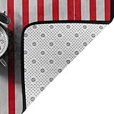 LLKGOT Carpet 60 x 39 in - Flannel Area Rug for Living Room, Office, and More Striped Alarm Clock Printing - Image 4