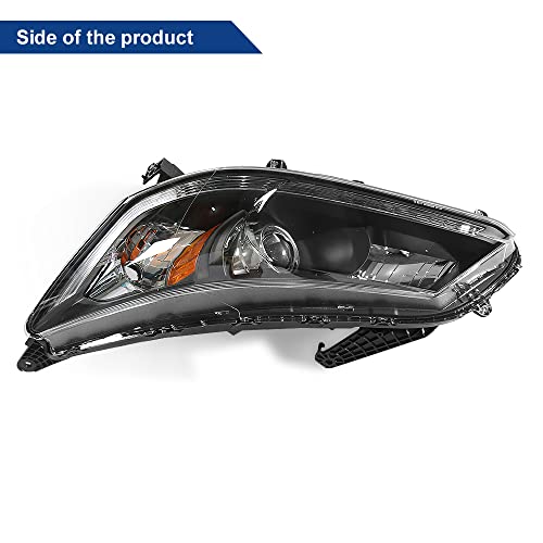 Boardroad Headlight Assembly Compatible With 2013 2014 2015 Honda Accord Halogen Headlamp Factory Style Replacement Right Passenger Side #TOP5