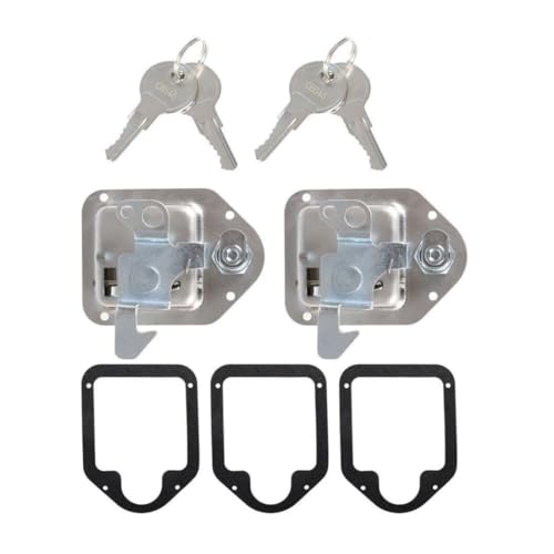 KnLoom 2 Toolbox Lock Stainless Door Key Latch Paddle Handle RV Trailer 4-3/8