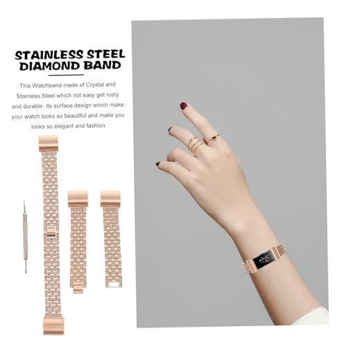 Pulsera de acero inoxidable BESTonZON con bandas metalicas de alta densidad y ajuste 7