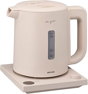 【白湯ができる電気ケトル】 ドウシシャ 電気ケトル 白湯専科 1.0L 転倒湯もれ防止 ダイヤル・プッシュ式 ピンクベージュ EKZ-102MSP