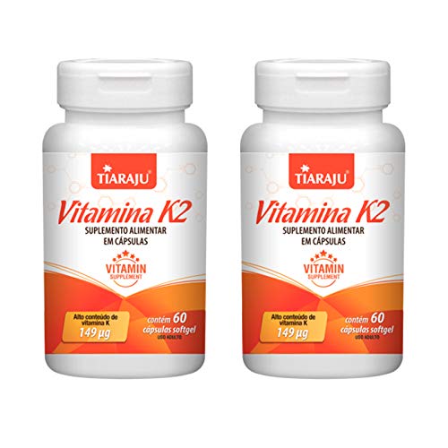Vitamina K2 Menaquinona - 2 unidades de 60 Cápsulas - Tiaraju