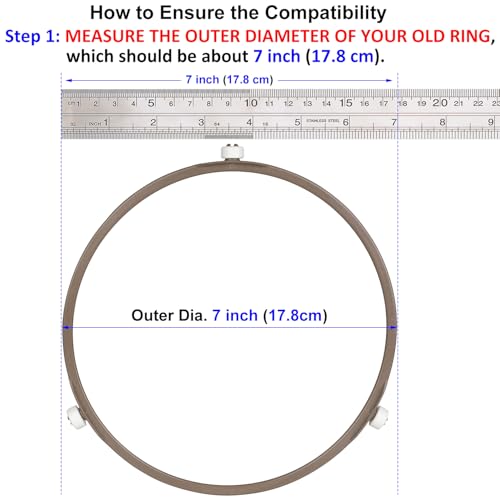 8.8" Microwave Turntable Ring with 15 mm Rollers, 8.8 inch 15 Millimeters - Picture 19 of 55