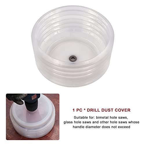 Drill Dust Cover - Drill Dust Collector Drill Dust Bowl Hole Saw Dust Catcher Hole Saw Dust Bowl For Power Tool Hole Saw Accessories Fixed Easy Operate Ash Bowl(White,Size:160Mm) #TOP2