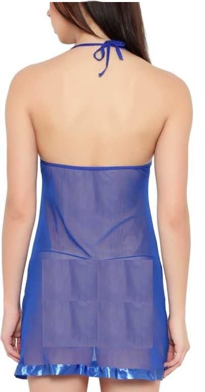 Image of Babydoll Nightwear Lingerie with Panty Short Transparent Nighty for Women Bra Panty Set for Women Baby Doll Night Dress Babydoll Lingerie for Honeymoon
