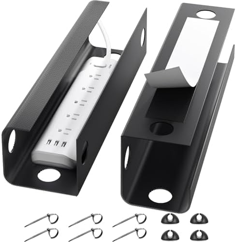YECAYE Under Desk Cable Management Tray 2-Pack