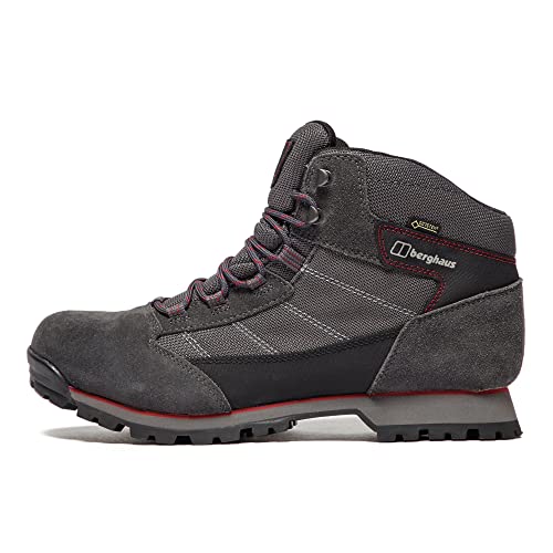 Berghaus Men's Baltra Trek GORE-TEX Walking Boots with High Traction Opti-Stud Sole, GTX, Durable Suede & Fabric Upper, Waterproof (Black, UK Footwear Size System, Adult, Men, Numeric, Medium, 11)