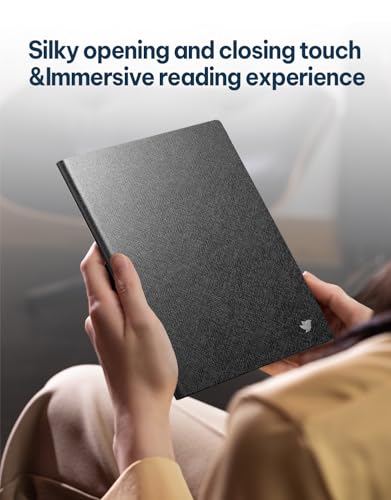 Image of iFLYTEK AINOTE Air2 Black Protective Folio Case for Note-Taking Tablet 8.2 inch, Premium PU Leather, Slim& Lightweight, Durable Cover with a Pen Clip for E-Ink Writing Tablet, Water and Dustproof,