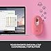 Logitech POP Mouse, Wireless Mouse with Customizable Emojis, SilentTouch Technology, Precision/Speed Scroll, Compact Design, Bluetooth, Multi-Device, OS Compatible - Heartbreaker Rose