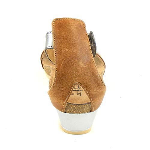 Naot Women's Pixie Wedge Sandal Maple Brown Lthr Combo 9-9.5 N-M Us #TOP3