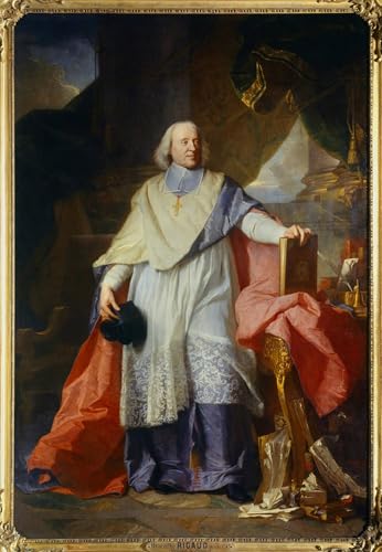 Portrait de Bossuet par Rigaud toile décor art mural classique pour murs vides
