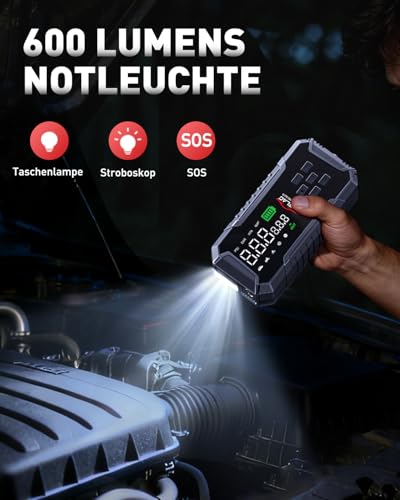 Starthilfe-Powerbank-fuer-Pkw-mit-Kompressor-160PSI-ANFLAG-7000A-26800mAh-Auto-Starthilfe-Powerbank-fuer-All-Benzin-und-120L-Dieselmotor-Starter-Powerbank-mit-Starthilfekabel-LED-Licht - Sparfuchs24.io - Preisvergleich & Top Angebote Online