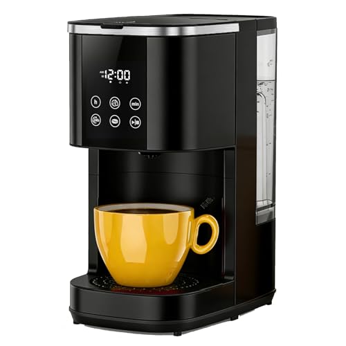 Image of COWSAR Commercial Single Serve Coffee Maker, K Cup Coffee Brewer for Capsule and Ground Coffee, Capsule Coffee Machine with 40 Oz Water Tank, Instant-Heat, 5 Brew Sizes Up To 14 Oz, Black