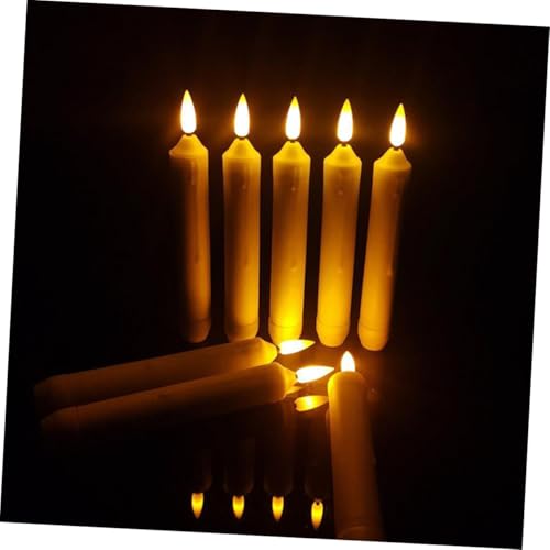 Velas LED cónicas sin llama y luces electrónicas decorativas en pack de 12 unidades 3