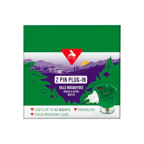 J-u-n-g-l-e Formula Mosquito Killer Plug-in, 45 Nights Protection, Indoor Insect Repellent for Mosquitoes, Midges & Flying Insects, Long-Lasting Electric Vapour Refill, Travel-Friendly Plug