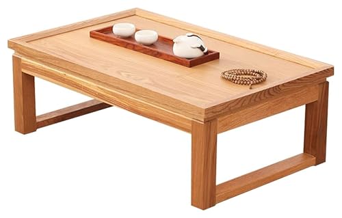 Table basse japonaise pliante pour petits espaces, solution meuble d'appoint beige - 2