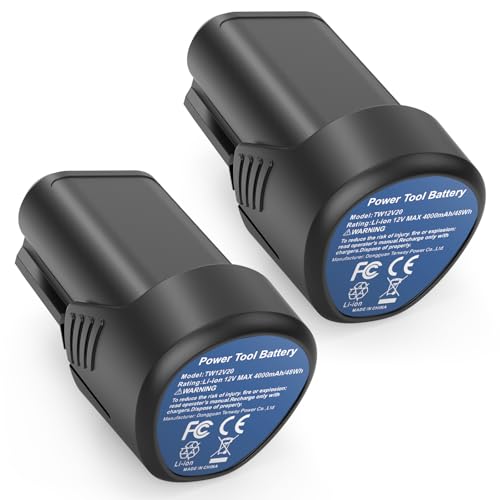 KEATFE Lot de 2 batteries lithium-ion 4000 mAh pour Dremel 8260 8240 8250 Outil rotatif sans fil multifonction 12 V 4,0 Ah Batterie Li-ion de rechange