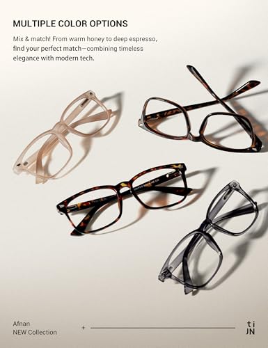 Image of TIJN Blue Light Blocking Glasses for Women Men Square Frame Nerd Eyeglasses Anti Blue Ray Computer Screen Glasses