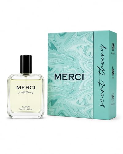 Image of Scent Theory Merci Eau de Parfum 50ml | Fresh Citrus Oceanic Fragrance with Travel Atomizer | Unisex Perfume Gift Set | Long Lasting Floral Scent
