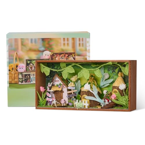 Cuteefun Maquette Maison Miniature DIY Kit, Artisanat Fait Main en Bois pour Adultes Adolescent, Ornaments Créatifs, pour Anniversaire Noël (Printemps)