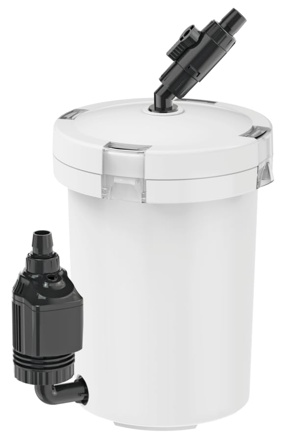 Superfish Eco-Flow 240, Filtre Externe pour Aquarium, Blanc, 800 L/h, Capacité 4,5 L, pour Aquariums jusqu'à 240 L, avec Mousses de Filtration