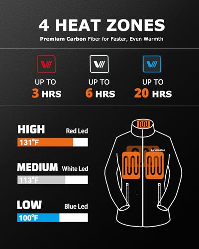 Image of Venustas Kids Heated Fleece Jacket with Battery Pack, Girls Youth Electric Heated Coat for Winter