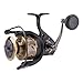 PENN Battle III Spinning Nearshore/Offshore Fishing Reel, HT-100 Front Drag, max of 30lb | 13.6kg, Made with Sturdy All-Aluminum Composition for Durability, 8000, Black Gold