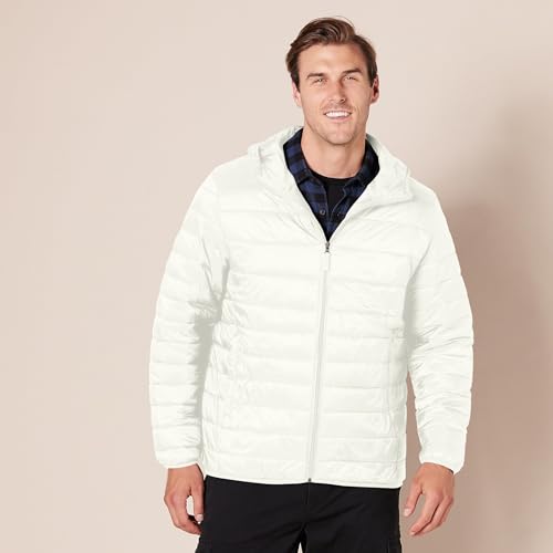 Image of Amazon Essentials Men's Lightweight Water-Resistant Packable Hooded Puffer Jacket