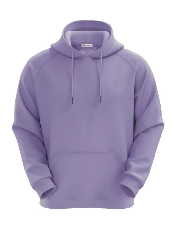 koverify Winter wear Relaxed Fit Plain Cotton Blend Full Sleeves Hoodie for Men-picture-17