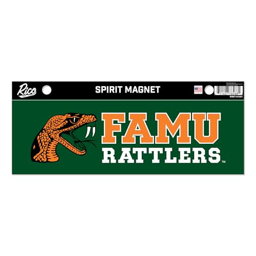 Rico Industries NCAA Florida A&M Rattlers - FAMU 4 x 10 Team Spirit Magnet - Car, Home Décor - Refridgerator, Office, Kitchen