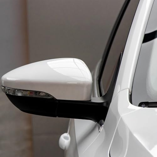 Image of LZLRUN High Gloss Vinyl Realistic Paint Wrap Roll Car Sticker Film Decal Bubble Free Come with Installation Tool Set (White, 1.5ft x 5ft)