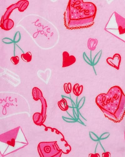 Image of iscream Big Girls Silky Soft Pretty Print Plush Fleece Pants - Love Fest Collection