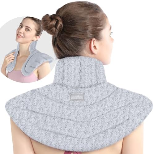 SuzziPad Microwaveable Neck & Shoulder Heating Pad, Grey