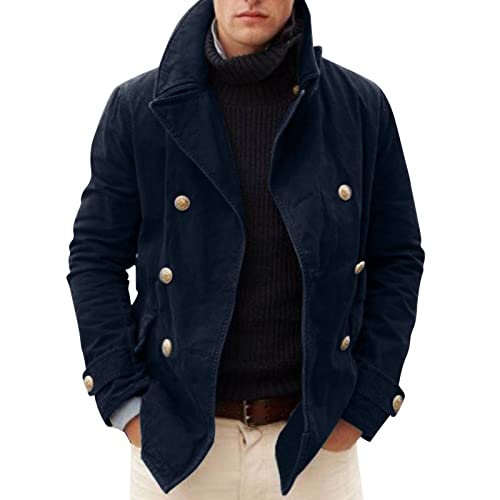 Veste ouverte bleu pour hommes le manteau décontracté idéal en week-end