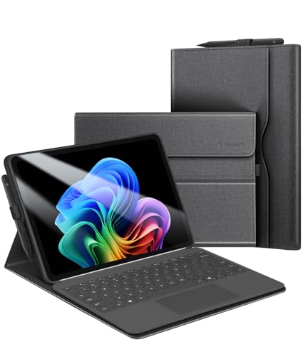 FINTIE Coque pour Microsoft Surface Pro 12 Pouces 2025, Housse Multipositions Étui Arrière en TPU Antichoc, Fermeture Magnétique, Coque Compatible avec...