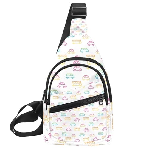 Mochila de mensajero con patrón de coche para llevar tus pertenencias con total comodidad