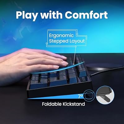 RisoPhy Mechanical Gaming Keyboard, Blue Switch USB Wired Keyboard, 20 RGB Light up Backlit Modes, 104 Key Full Size Clicky Keyboards, Anti-Ghosting/Spill-Resistant Rainbow LEDKeyboards for PC(Black)