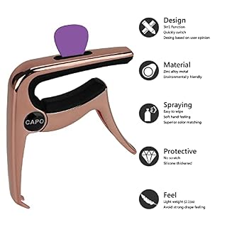 Geekria Capo de guitare 3 en 1, Capodastre en métal en alliage de zinc pour guitares acoustiques et électriques, ukulélé… - Les Beatles, Paul McCartney, John Lennon, RIngo Starr, George Harrison Geekria Capo de guitare 3 en 1, Capodastre en métal en alliage de zinc pour guitares acoustiques et électriques, ukulélé… – Image 6